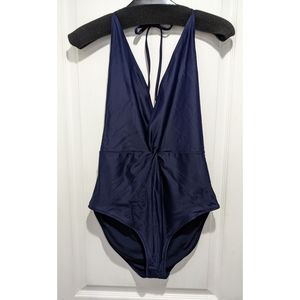 aerie | Plunge one-piece swimsuit in Navy